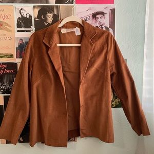 VINTAGE 70s BURNT CARAMEL CORD JACKET (SIZE SMALL)